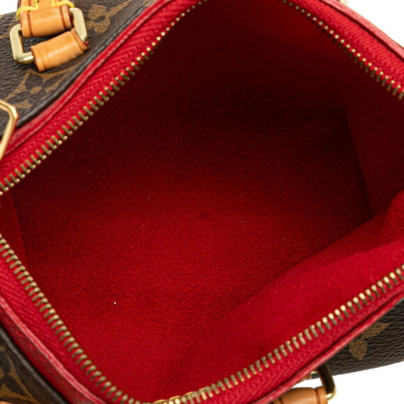 Louis Vuitton Monogram Pallas Handbag Shoulder Bag Brown Cerise Red - Picture 8 of 9